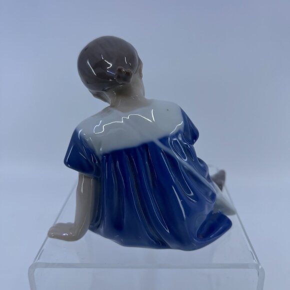 vintage b & g "girl with doll" porcelain figurine copenhagen denmark - Picture 3 of 7